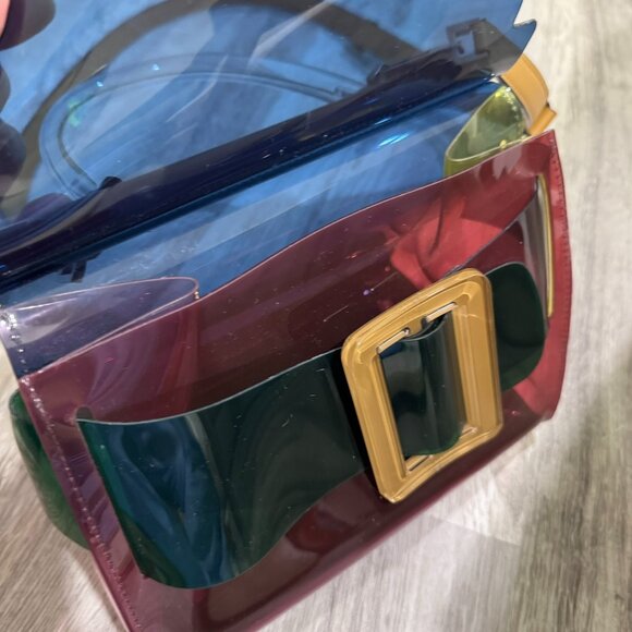 [Boyy] Color Block PVC Handle Bag - Picture 3 of 4